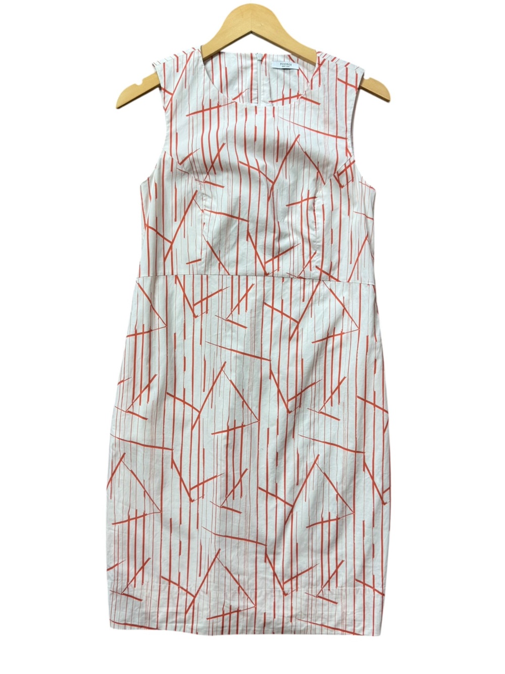 Peserico Made in Italy Geometric Print Sleeveless Shift Dress size IT 40 (US 4)